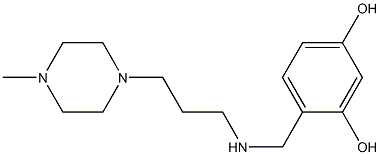 4-({[3-(4-methylpiperazin-1-yl)propyl]amino}methyl)benzene-1,3-diol 结构式