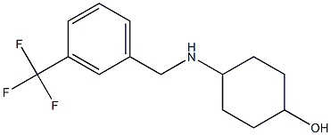 4-({[3-(trifluoromethyl)phenyl]methyl}amino)cyclohexan-1-ol,,结构式