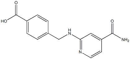 4-({[4-(aminocarbonyl)pyridin-2-yl]amino}methyl)benzoic acid Structure