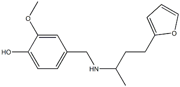 4-({[4-(furan-2-yl)butan-2-yl]amino}methyl)-2-methoxyphenol Struktur