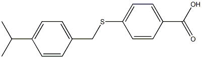4-({[4-(propan-2-yl)phenyl]methyl}sulfanyl)benzoic acid 结构式