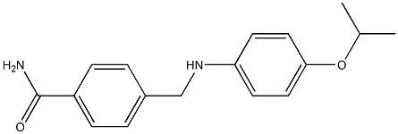 4-({[4-(propan-2-yloxy)phenyl]amino}methyl)benzamide 化学構造式