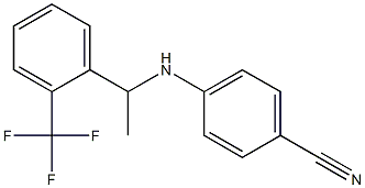 4-({1-[2-(trifluoromethyl)phenyl]ethyl}amino)benzonitrile Structure