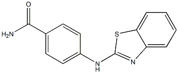 4-(1,3-benzothiazol-2-ylamino)benzamide 结构式