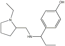 4-(1-{[(1-ethylpyrrolidin-2-yl)methyl]amino}propyl)phenol 结构式