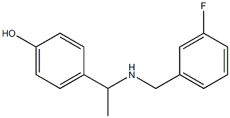 4-(1-{[(3-fluorophenyl)methyl]amino}ethyl)phenol Struktur