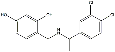 4-(1-{[1-(3,4-dichlorophenyl)ethyl]amino}ethyl)benzene-1,3-diol Structure