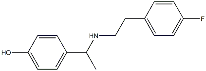 4-(1-{[2-(4-fluorophenyl)ethyl]amino}ethyl)phenol 化学構造式