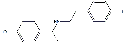 4-(1-{[2-(4-fluorophenyl)ethyl]amino}ethyl)phenol 结构式