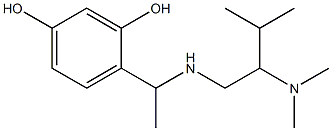 4-(1-{[2-(dimethylamino)-3-methylbutyl]amino}ethyl)benzene-1,3-diol,,结构式