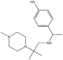 4-(1-{[2-methyl-2-(4-methylpiperazin-1-yl)propyl]amino}ethyl)phenol Struktur