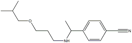 4-(1-{[3-(2-methylpropoxy)propyl]amino}ethyl)benzonitrile,,结构式