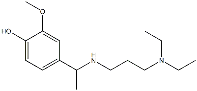 4-(1-{[3-(diethylamino)propyl]amino}ethyl)-2-methoxyphenol Struktur