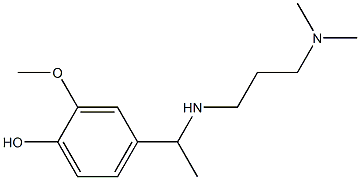 4-(1-{[3-(dimethylamino)propyl]amino}ethyl)-2-methoxyphenol,,结构式