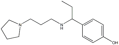 4-(1-{[3-(pyrrolidin-1-yl)propyl]amino}propyl)phenol Struktur