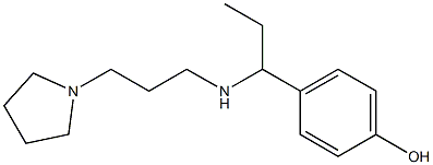 4-(1-{[3-(pyrrolidin-1-yl)propyl]amino}propyl)phenol 结构式