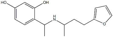 4-(1-{[4-(furan-2-yl)butan-2-yl]amino}ethyl)benzene-1,3-diol 化学構造式