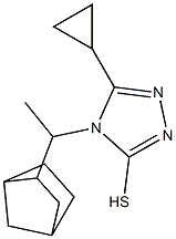 4-(1-{bicyclo[2.2.1]heptan-2-yl}ethyl)-5-cyclopropyl-4H-1,2,4-triazole-3-thiol Structure