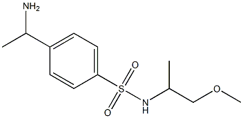 4-(1-aminoethyl)-N-(1-methoxypropan-2-yl)benzene-1-sulfonamide Struktur