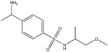 4-(1-aminoethyl)-N-(1-methoxypropan-2-yl)benzene-1-sulfonamide,,结构式