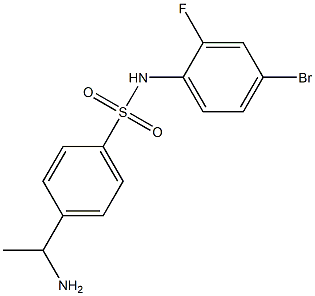 4-(1-aminoethyl)-N-(4-bromo-2-fluorophenyl)benzene-1-sulfonamide Structure