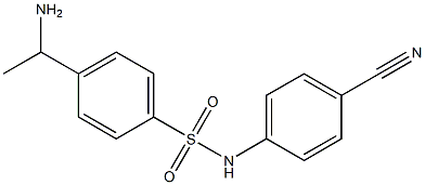 4-(1-aminoethyl)-N-(4-cyanophenyl)benzene-1-sulfonamide Struktur