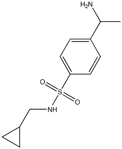 4-(1-aminoethyl)-N-(cyclopropylmethyl)benzene-1-sulfonamide 结构式