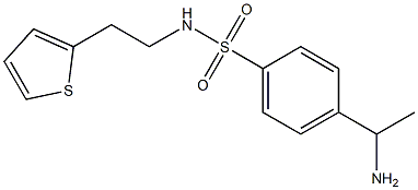 4-(1-aminoethyl)-N-[2-(thiophen-2-yl)ethyl]benzene-1-sulfonamide 结构式