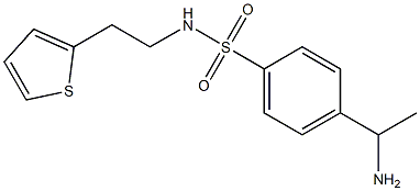 4-(1-aminoethyl)-N-[2-(thiophen-2-yl)ethyl]benzene-1-sulfonamide,,结构式