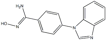 4-(1H-1,3-benzodiazol-1-yl)-N'-hydroxybenzene-1-carboximidamide,,结构式