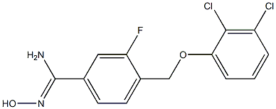 4-(2,3-dichlorophenoxymethyl)-3-fluoro-N'-hydroxybenzene-1-carboximidamide,,结构式