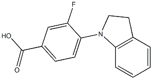 4-(2,3-dihydro-1H-indol-1-yl)-3-fluorobenzoic acid 结构式