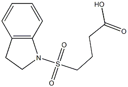 4-(2,3-dihydro-1H-indole-1-sulfonyl)butanoic acid Structure