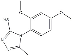 4-(2,4-dimethoxyphenyl)-5-methyl-4H-1,2,4-triazole-3-thiol,,结构式