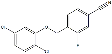 4-(2,5-dichlorophenoxymethyl)-3-fluorobenzonitrile,,结构式
