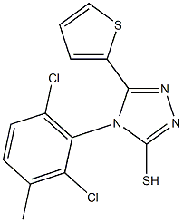 4-(2,6-dichloro-3-methylphenyl)-5-(thiophen-2-yl)-4H-1,2,4-triazole-3-thiol Struktur