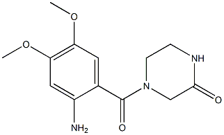 4-(2-amino-4,5-dimethoxybenzoyl)piperazin-2-one Structure