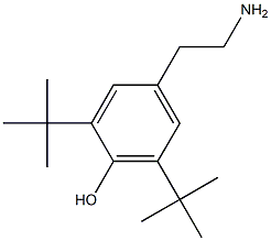 4-(2-aminoethyl)-2,6-di-tert-butylphenol 化学構造式