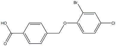 4-(2-bromo-4-chlorophenoxymethyl)benzoic acid,,结构式