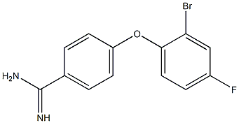 4-(2-bromo-4-fluorophenoxy)benzene-1-carboximidamide,,结构式