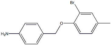 4-(2-bromo-4-methylphenoxymethyl)aniline 结构式