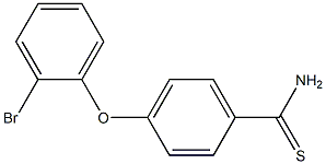4-(2-bromophenoxy)benzene-1-carbothioamide,,结构式
