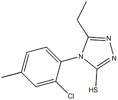 4-(2-chloro-4-methylphenyl)-5-ethyl-4H-1,2,4-triazole-3-thiol Struktur