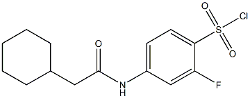 4-(2-cyclohexylacetamido)-2-fluorobenzene-1-sulfonyl chloride Structure