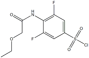 4-(2-ethoxyacetamido)-3,5-difluorobenzene-1-sulfonyl chloride 化学構造式