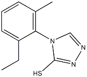 4-(2-ethyl-6-methylphenyl)-4H-1,2,4-triazole-3-thiol 化学構造式