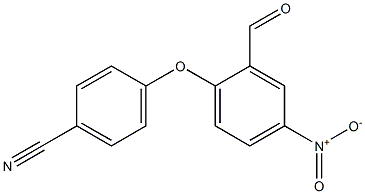 4-(2-formyl-4-nitrophenoxy)benzonitrile 化学構造式