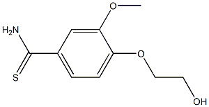 4-(2-hydroxyethoxy)-3-methoxybenzene-1-carbothioamide,,结构式