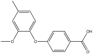 4-(2-methoxy-4-methylphenoxy)benzoic acid Struktur