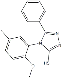 4-(2-methoxy-5-methylphenyl)-5-phenyl-4H-1,2,4-triazole-3-thiol 结构式